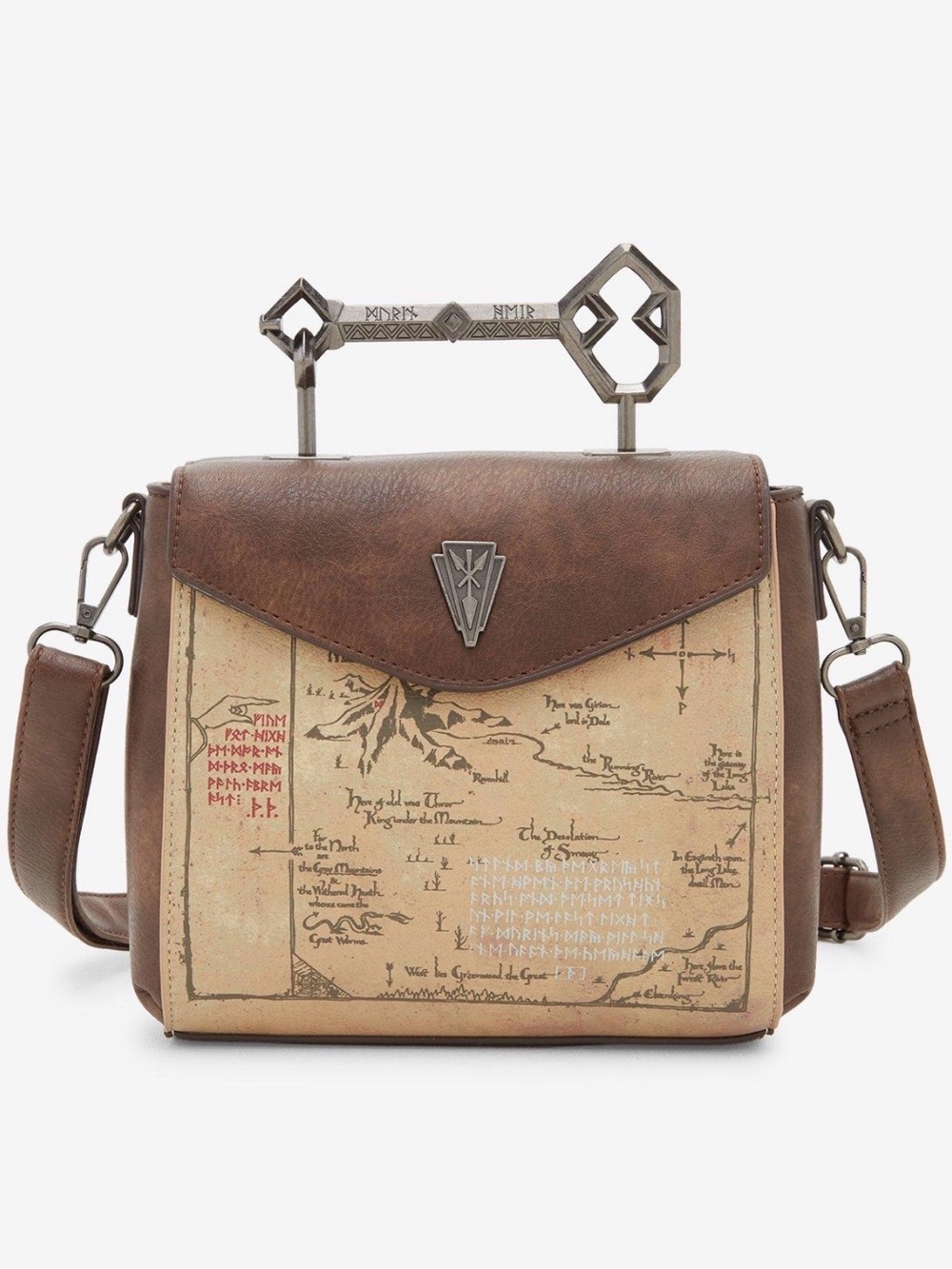 New The Lord of the Rings The Hobbit Thorin's Key Map Crossbody Bag